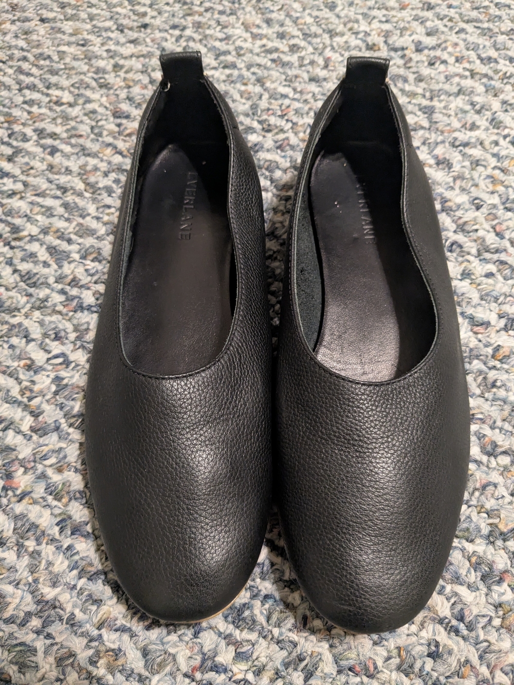 EVERLANE Day Glove Black Leather Slip-On Ballet Flats